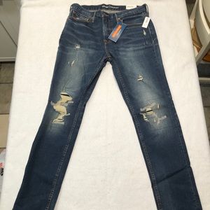 NWT Mens Old Navy Slim Distressed Jeans 33x32